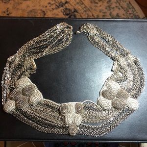 Silver statement necklace